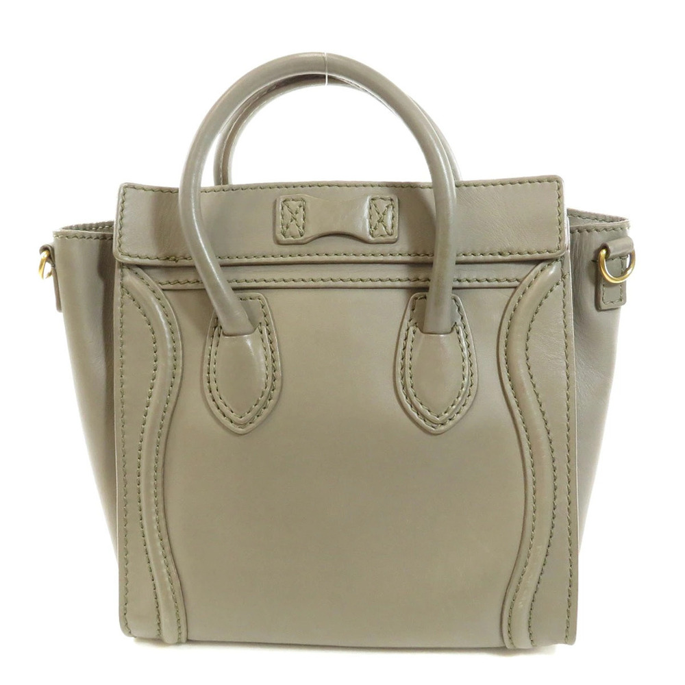 Celine Shopper Leather Handbag Black